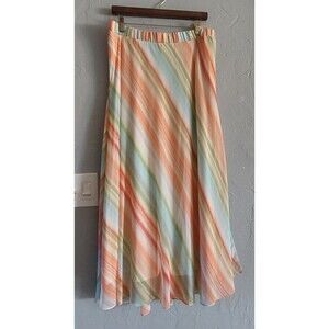 Chico's Skirt Maxi,Women's Size 2(L),Polyester, Rayón,Spandex,Elastic Waist.